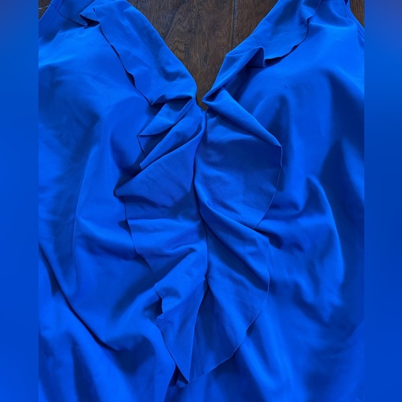 Jantzen Women's 14 One-Piece Cobalt Front Ruffles Swimsuit - Picture 4 of 10